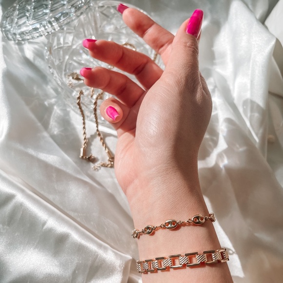 Coffee Bean G Bracelet 18k Gold Plated - Picture 2 of 2